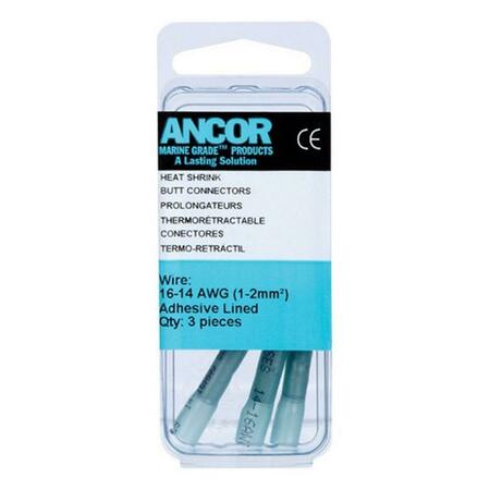 ANCOR-MARINCO 309103 Marine Grade Adhesive 16-14 Awg Lined Heat Shrink Butt Connector 8392813